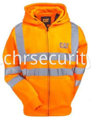 Hi Vis Orange Reflective Full-Zip Lined Sweatshirt (1)